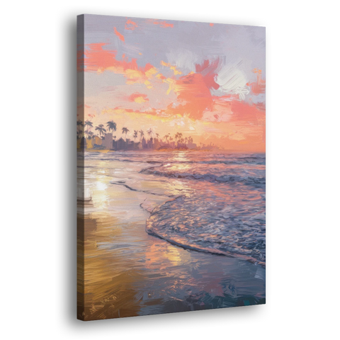 Miami Coastal Horizon - Canvas Wall Art - Side