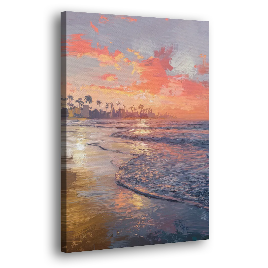 Miami Coastal Horizon Side - Canvas Wall Art