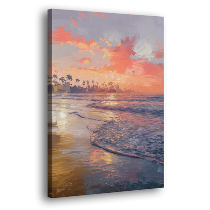Miami Coastal Horizon Side - Canvas Wall Art