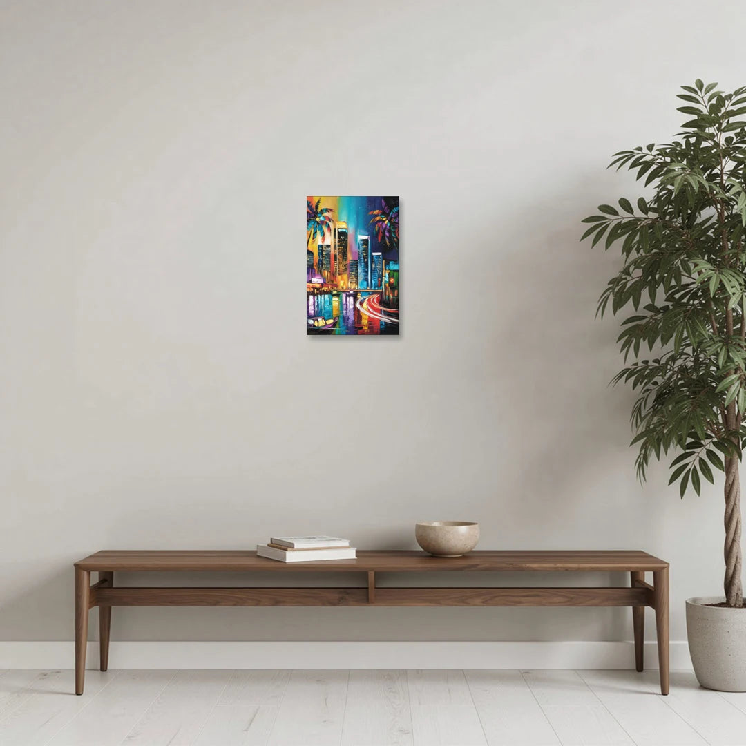 Miami Downtown Energy - Canvas Wall Art - Coffee Table - 12x18
