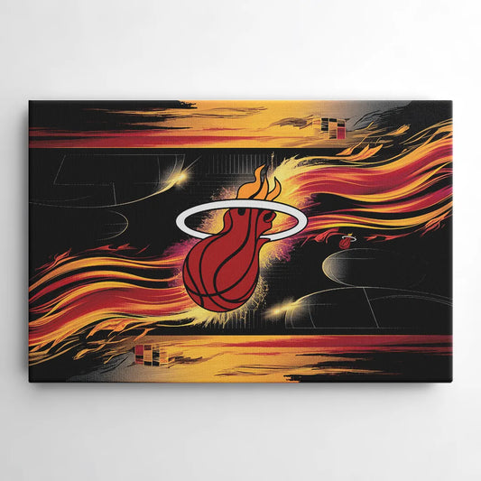 Miami Heat Basketball - Canvas Wall Art