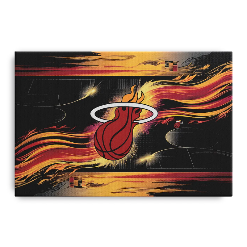 Miami Heat Basketball Front - Canvas Wall Art