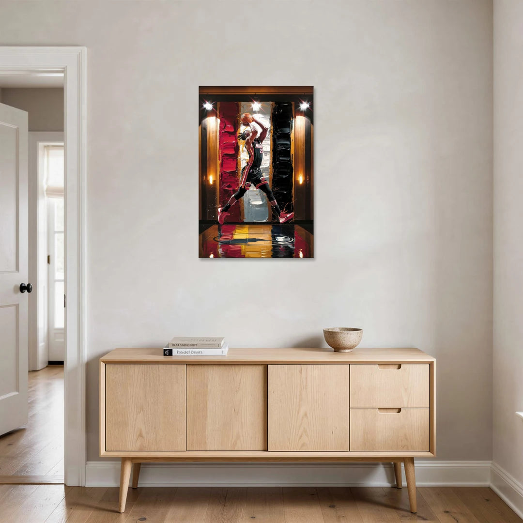 Miami Heat Court Action - Canvas Wall Art - Coffee Table - 24x36