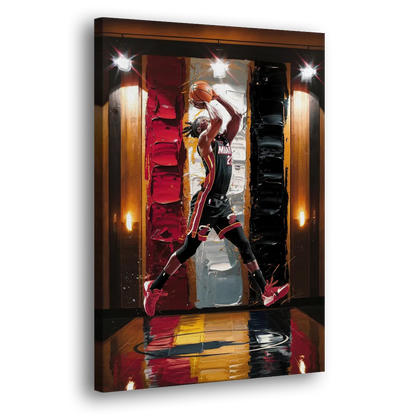 Miami Heat Court Action Side - Canvas Wall Art
