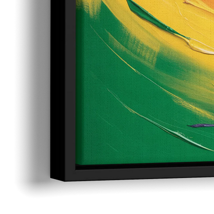 Miami Heat Energetic Basketball Impressionism Art - Close-Up Black Frame Canvas