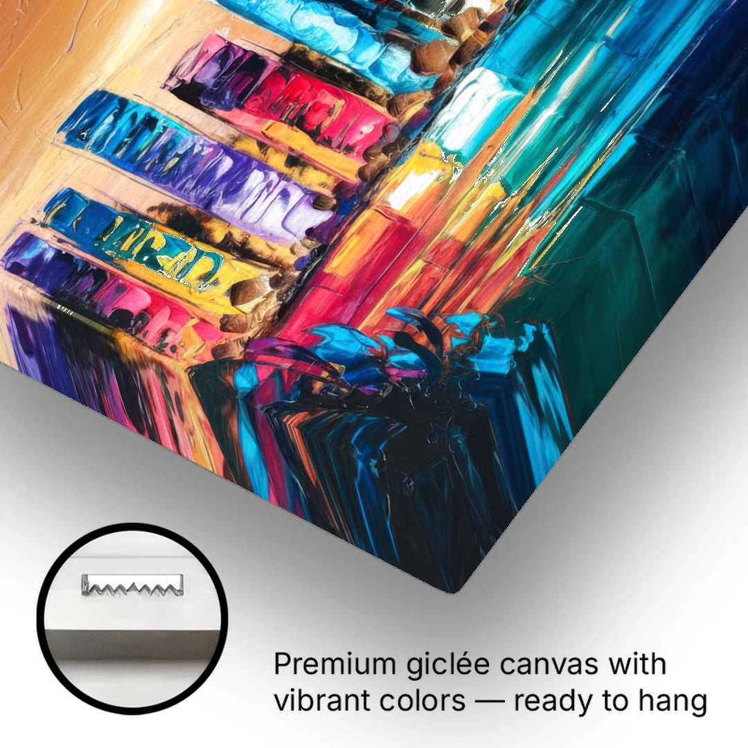 Miami Skyline Reflection - Canvas Wall Art - Gallery Wrap Corner