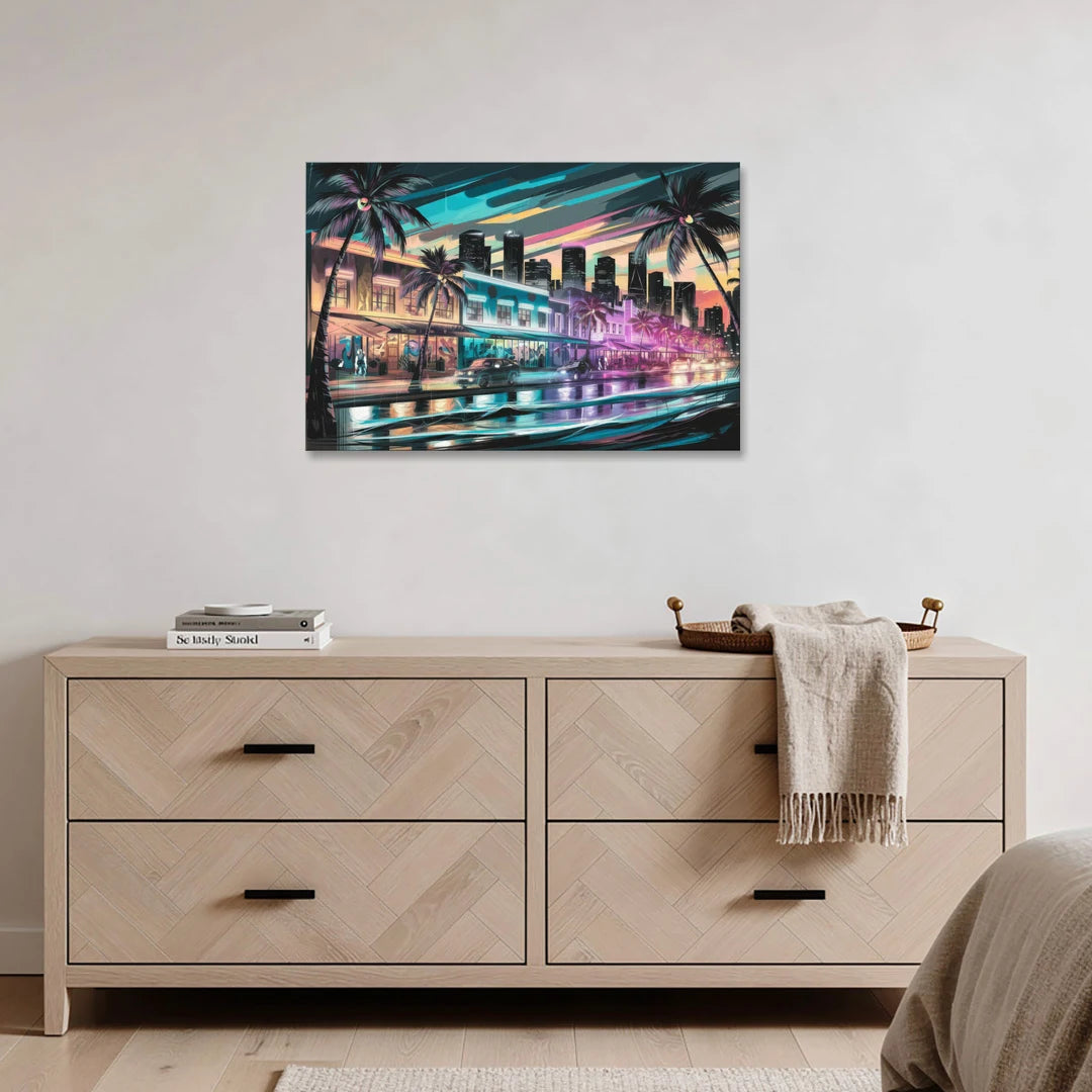 Miami Street Art Culture - Canvas Wall Art - Coffee Table - 36x24