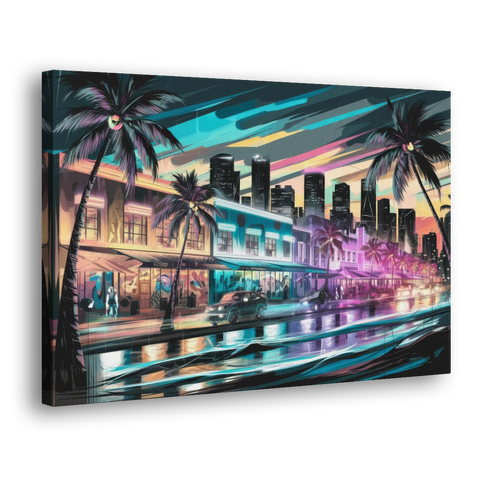 Miami Street Art Culture - Canvas Wall Art - Side