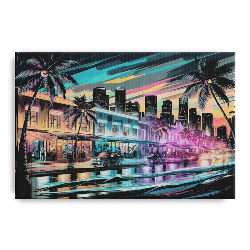 Miami Street Art Culture Front - Canvas Wall Art