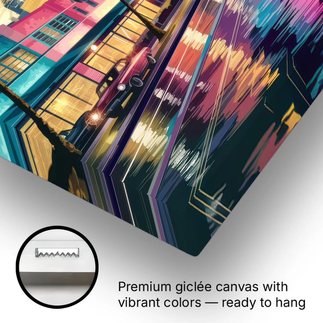 Miami Vibrant Colors - Canvas Wall Art - Gallery Wrap Corner