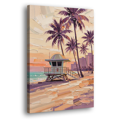 Miami Vibrant Colors - Canvas Wall Art - Side