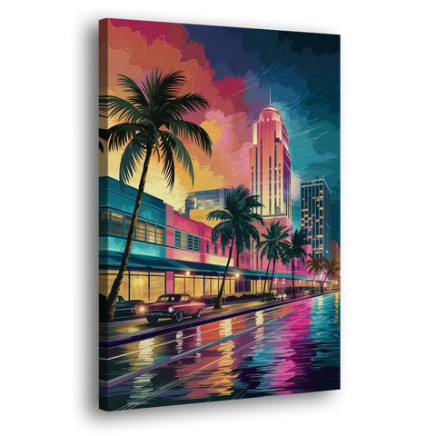 Miami Vibrant Colors - Canvas Wall Art