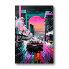 Miami Vice Neon Nights - Canvas Wall Art - Front