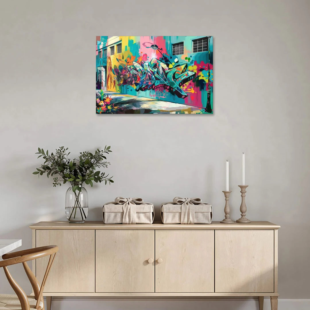 Miami Wynwood Murals - Canvas Wall Art - Coffee Table - 36x24