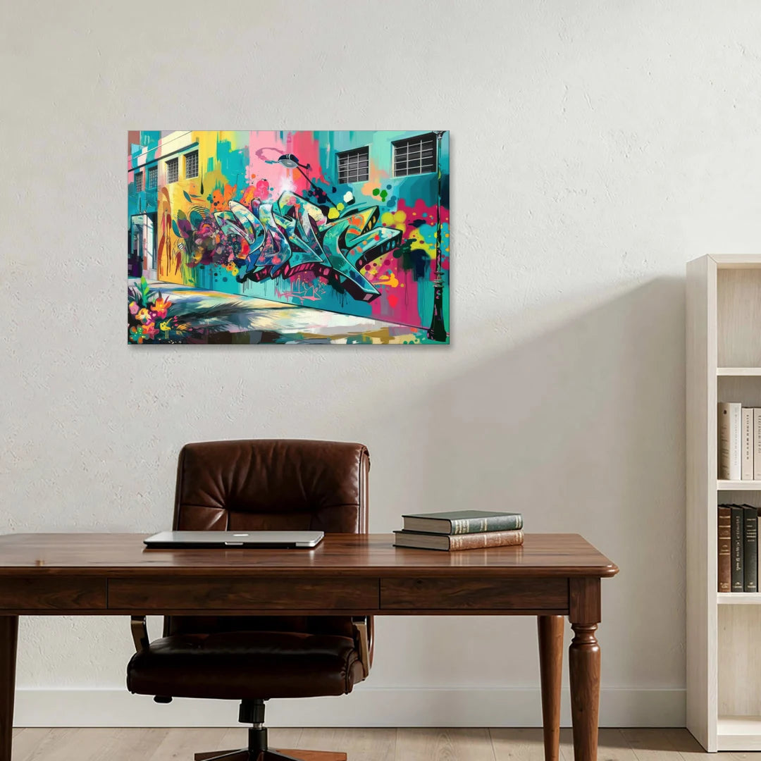 Miami Wynwood Murals - Canvas Wall Art - Office - 36x24