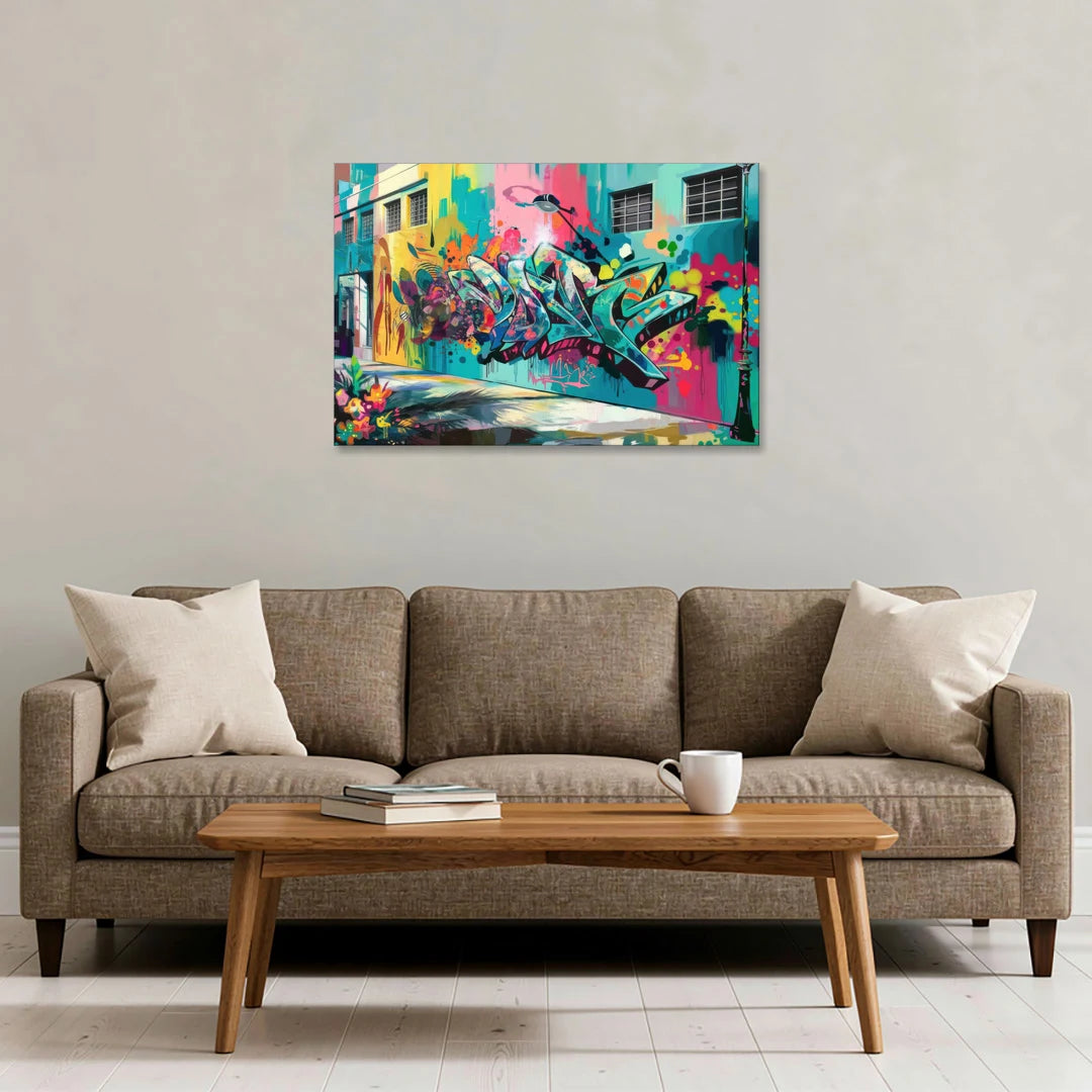 Miami Wynwood Murals - Canvas Wall Art - Sofa - 36x24