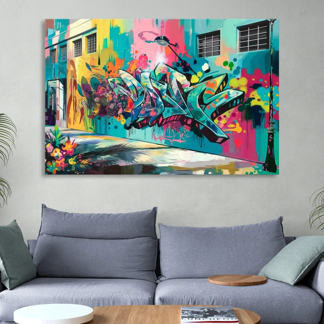 Miami Wynwood Murals Living Room - Canvas Wall Art