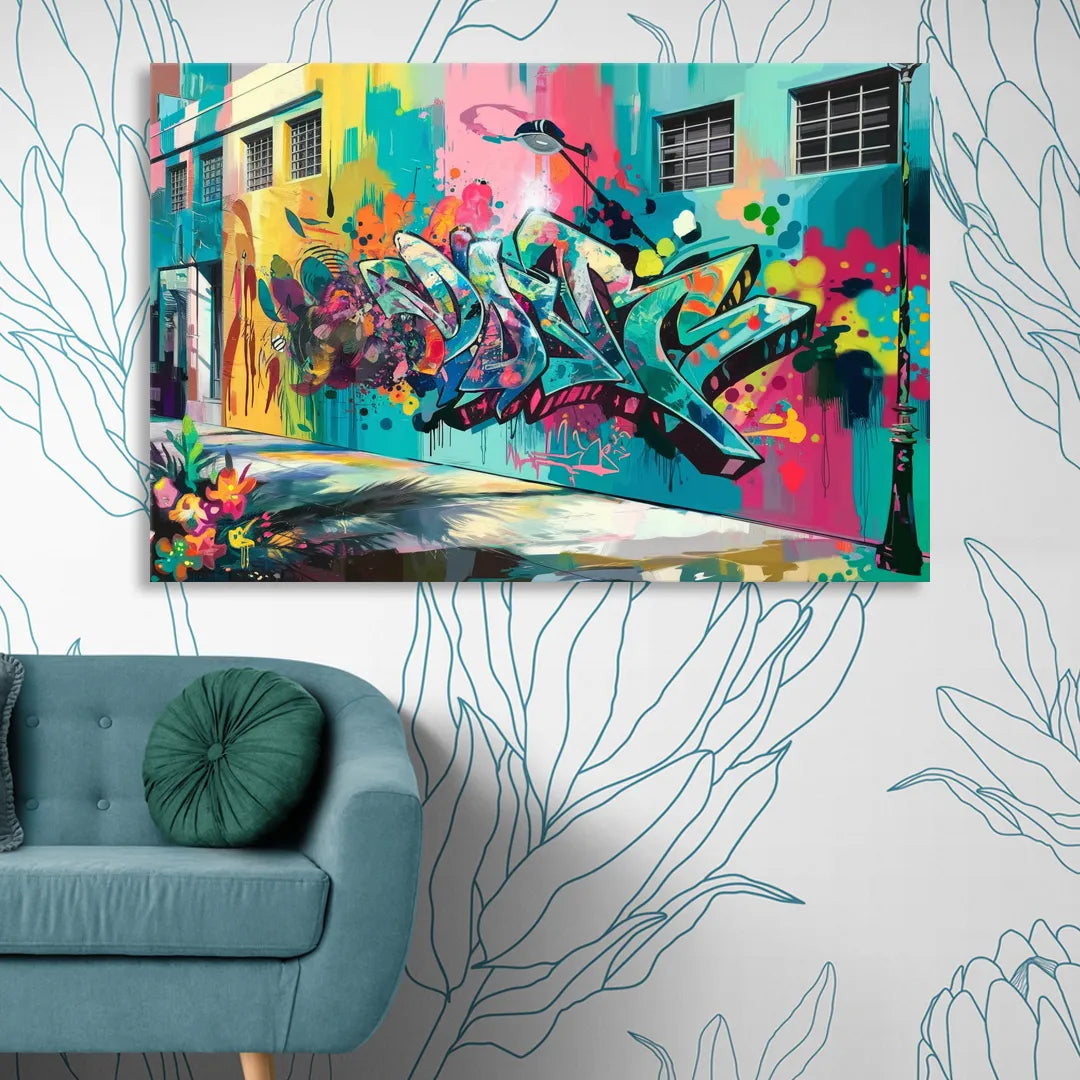 Miami Wynwood Murals Sitting Room - Canvas Wall Art