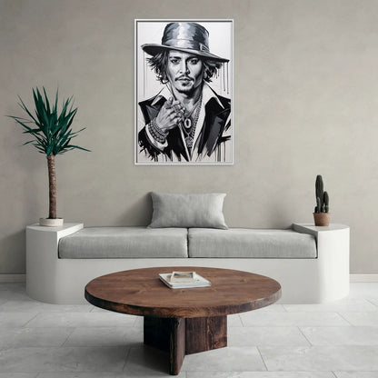 Midnight Voyage 2.0 - Living Room White Frame Canvas