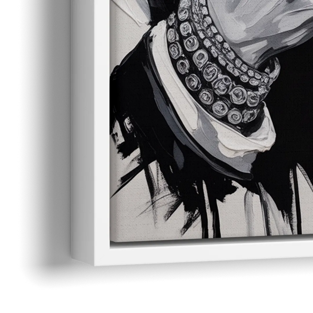 Midnight Voyage 2.0 - Close-Up White Frame Canvas