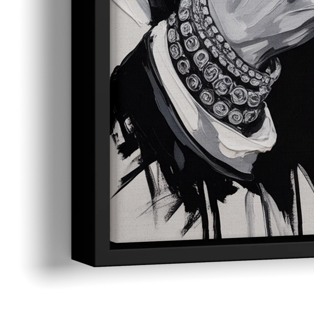 Midnight Voyage 2.0 - Close-Up Black Frame Canvas