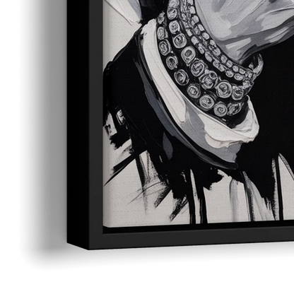 Midnight Voyage 2.0 - Close-Up Black Frame Canvas