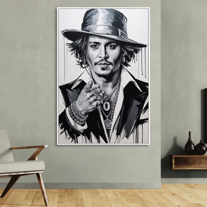 Midnight Voyage 2.0 Sitting Room - White Canvas Wall Art