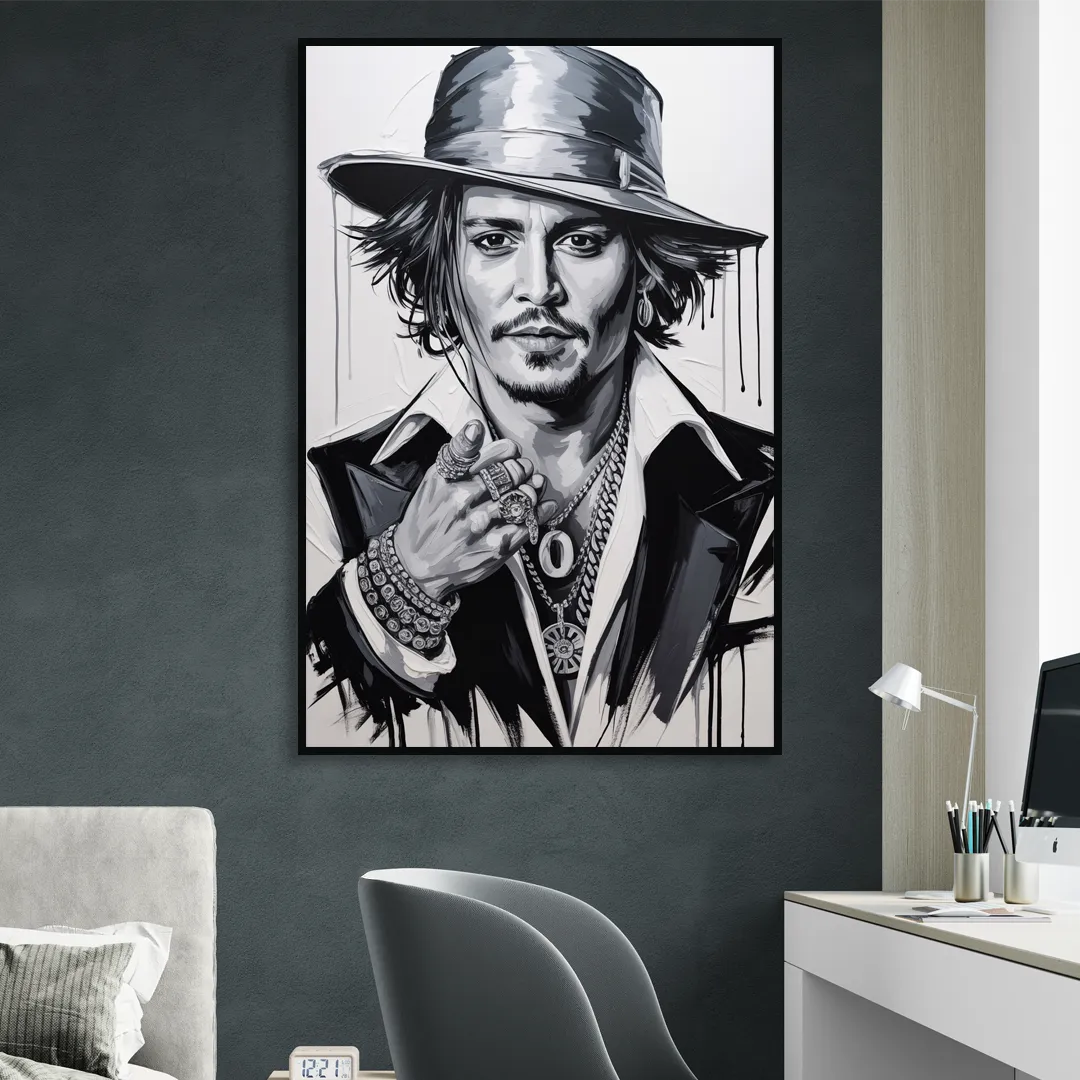 Midnight Voyage 2.0 Sitting Room - Black Canvas Wall Art