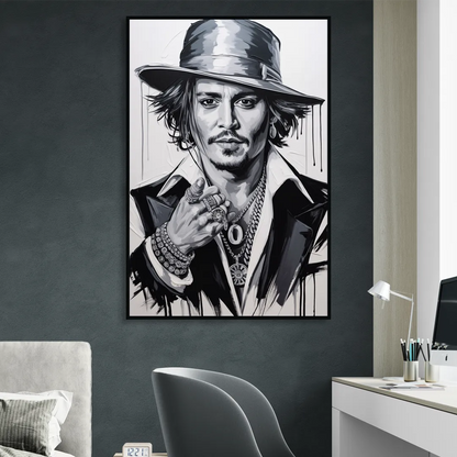Midnight Voyage 2.0 Sitting Room - Black Canvas Wall Art