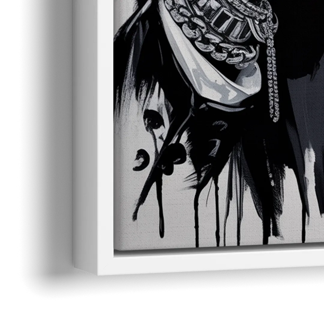 Midnight Voyage - Close-Up White Frame Canvas