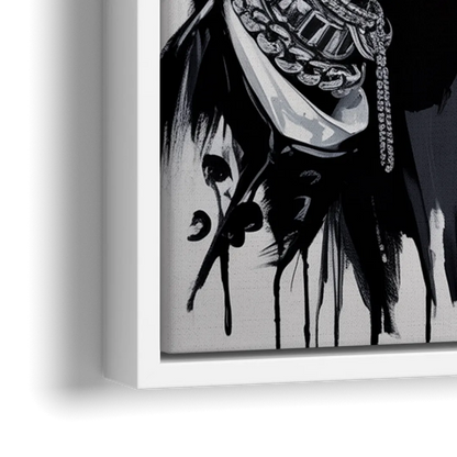Midnight Voyage - Close-Up White Frame Canvas