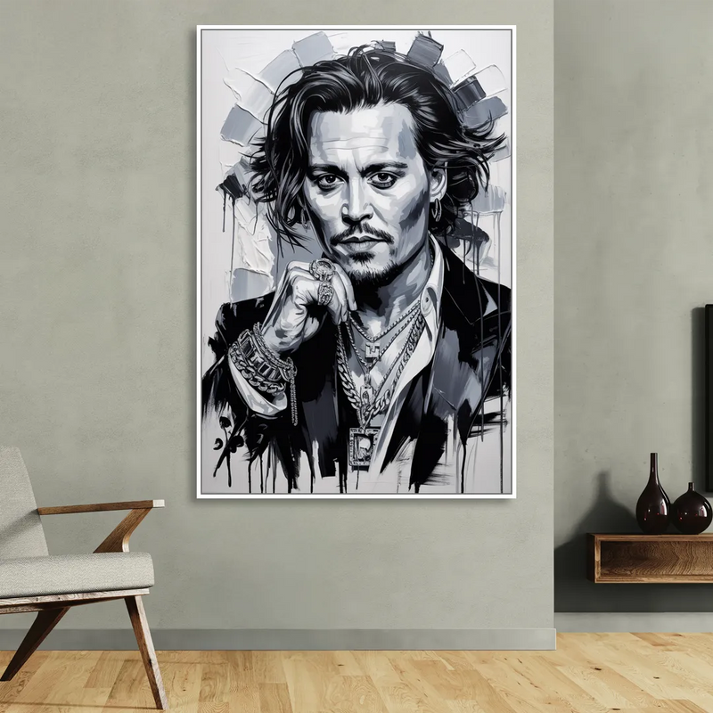 Midnight Voyage Living Room - White Canvas Wall Art