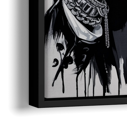 Midnight Voyage - Close-Up Black Frame Canvas