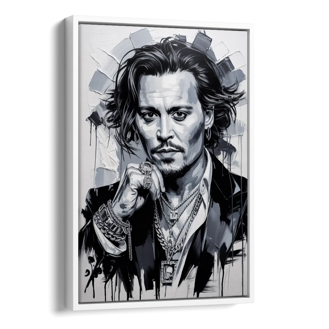 Midnight Voyage Side - White Canvas Wall Art