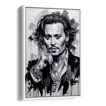 Midnight Voyage Side - White Canvas Wall Art