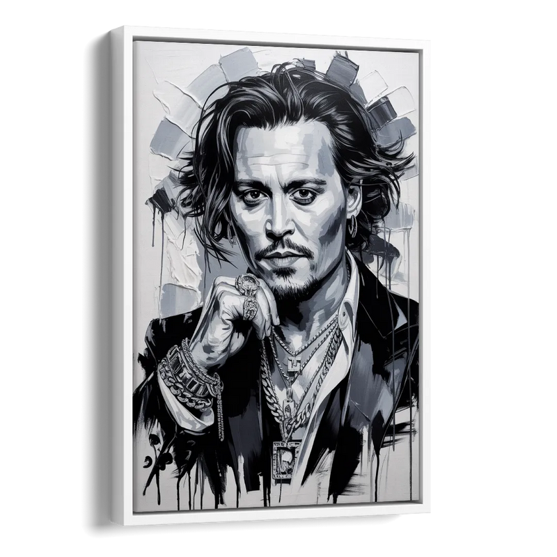 Midnight Voyage Side - White Canvas Wall Art