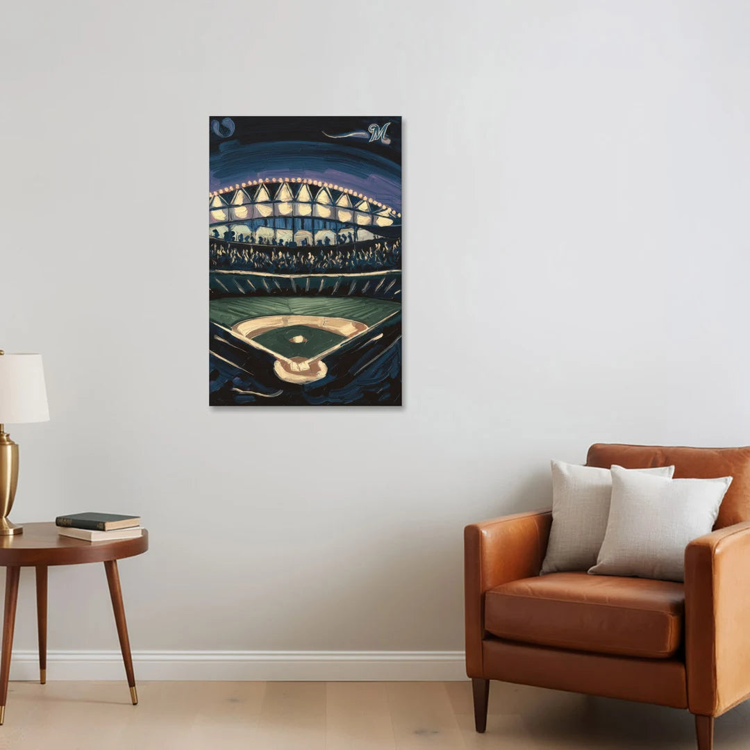 Milwaukee Brewers Celebration - Canvas Wall Art - Sofa - 24x36