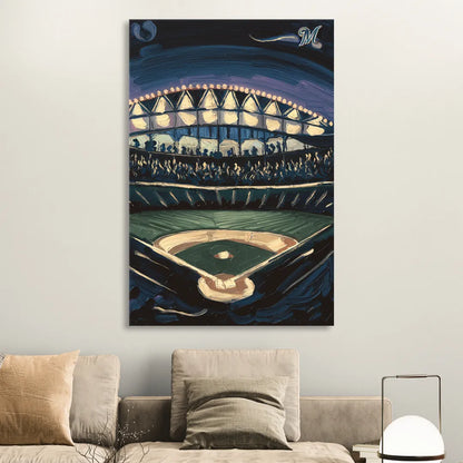 Milwaukee Brewers Celebration Living Room - Canvas Wall Art