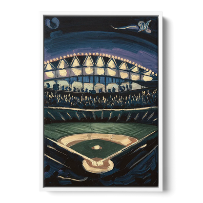 Milwaukee Brewers Celebration Front - White Canvas Wall Art
