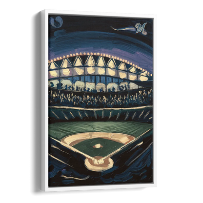 Milwaukee Brewers Celebration Side - White Canvas Wall Art