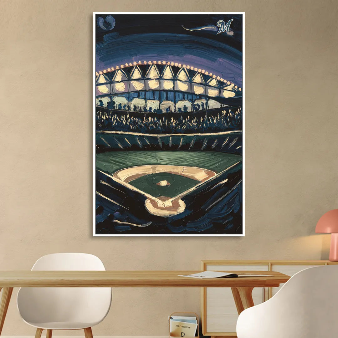 Milwaukee Brewers Celebration Sitting Room - White Canvas Wall Art