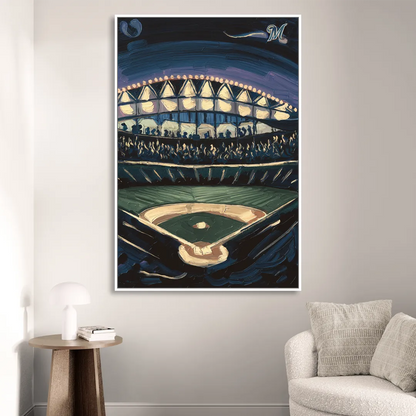 Milwaukee Brewers Celebration Living Room - White Canvas Wall Art