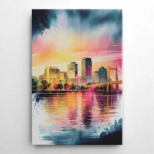 Milwaukee Cityscape Beauty - Canvas Wall Art