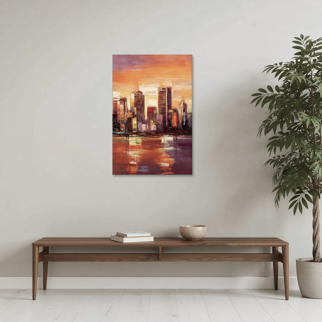 Milwaukee Downtown Skyline - Canvas Wall Art - Coffee Table - 24x36
