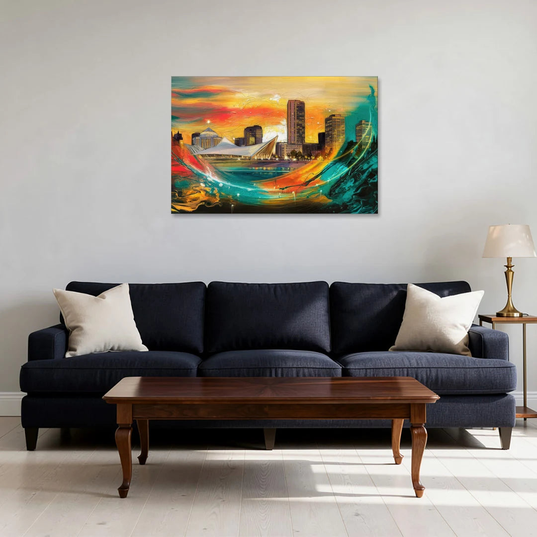 Milwaukee Festival Spirit - Canvas Wall Art - Sofa - 36x24