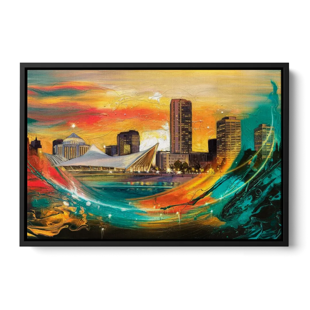 Milwaukee Festival Spirit Front - Black Canvas Wall Art