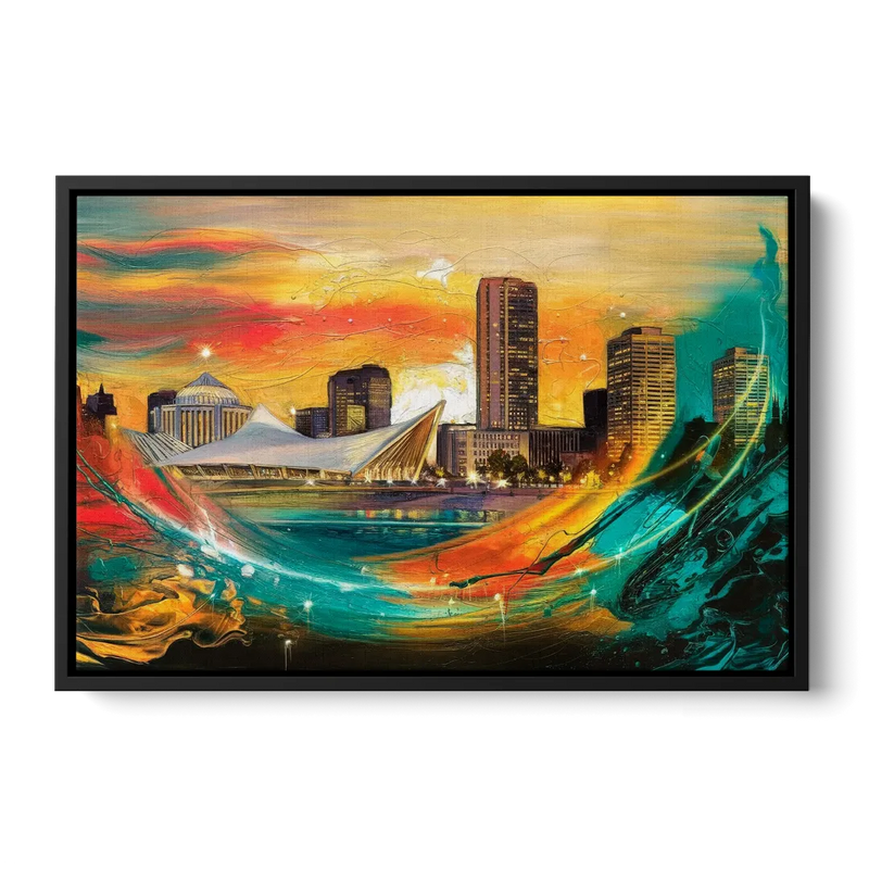 Milwaukee Festival Spirit Front - Black Canvas Wall Art