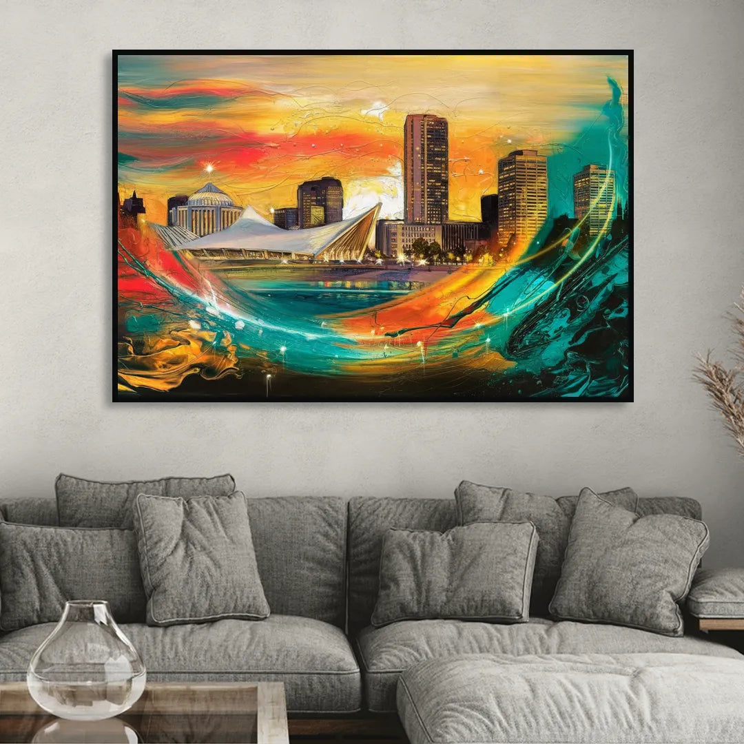 Milwaukee Festival Spirit Living Room - Black Canvas Wall Art