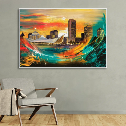 Milwaukee Festival Spirit Sitting Room - White Canvas Wall Art