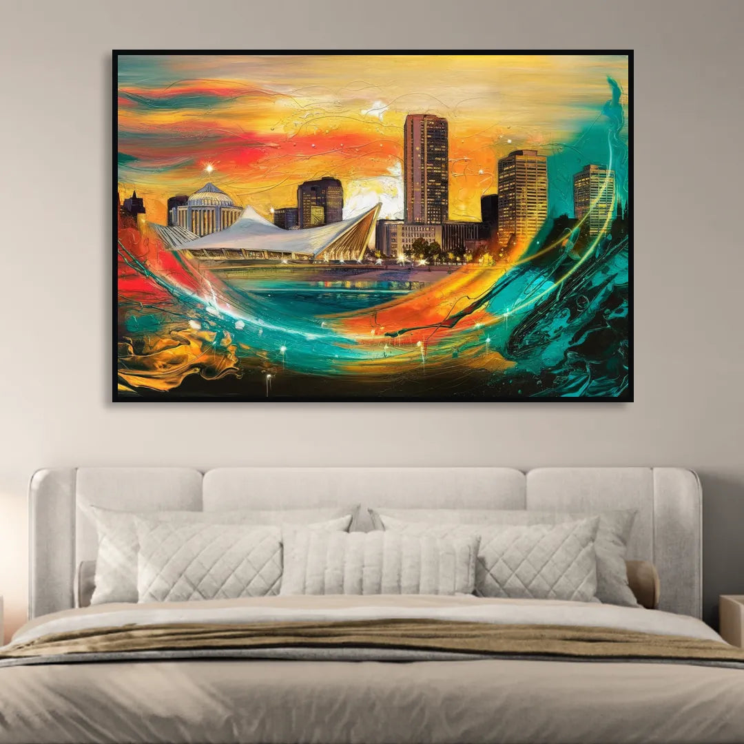 Milwaukee Festival Spirit Sitting Room - Black Canvas Wall Art
